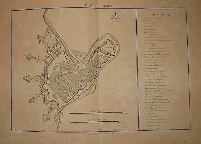 Lalande (de) Joseph Jerome Plan de Capoue 1790 Parigi
